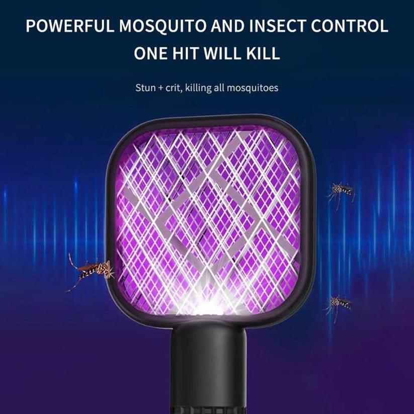 Electric Mini USB Mosquito Killer Racquet – 3-in-1 Zapper Lamp & Night Bulb | Portable Insect Catcher