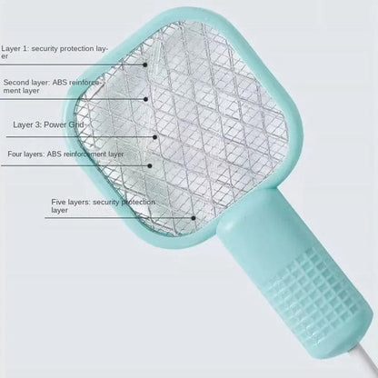 Electric Mini USB Mosquito Killer Racquet – 3-in-1 Zapper Lamp & Night Bulb | Portable Insect Catcher