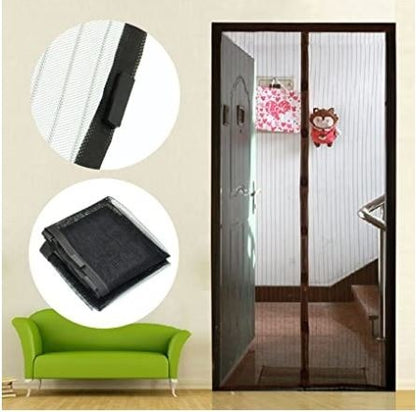 Magic Mesh Magnetic Mosquito Door Screen – 2 Panels, 20 Tacks & 12 Hooks | 83×39.5 Inches